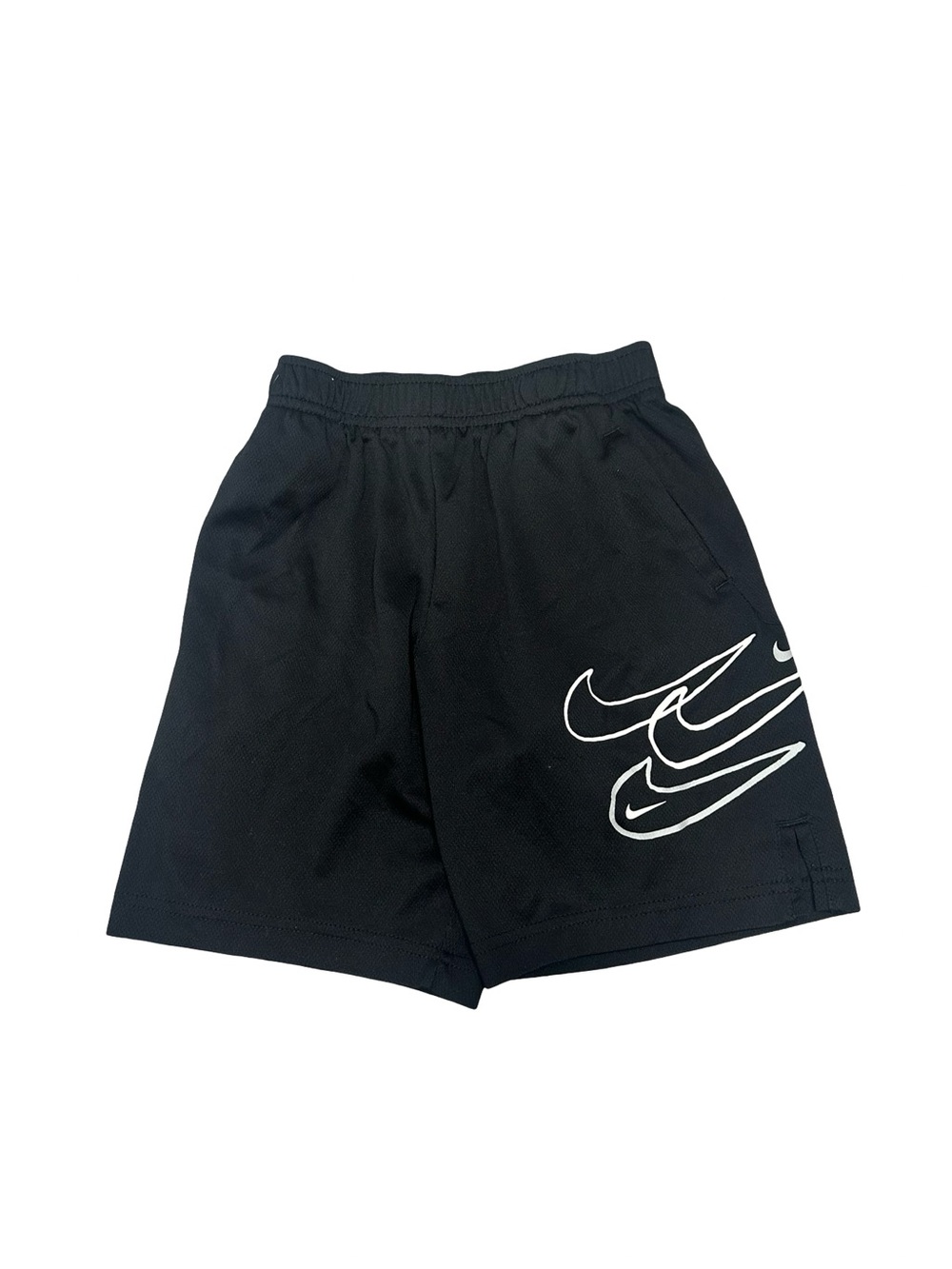 GUC Nike Boys Si3 6/7 Black Logo Athletic Shorts